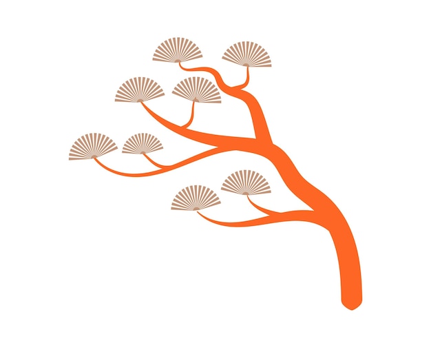 Abstract tree on a white background Vector illustration