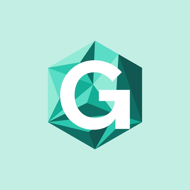 Abstract trend polygon letter G logo design template in hexagon Colorful symbol icon