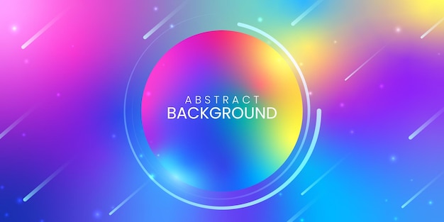 Abstract trendy colorful background with circle fluid gradient