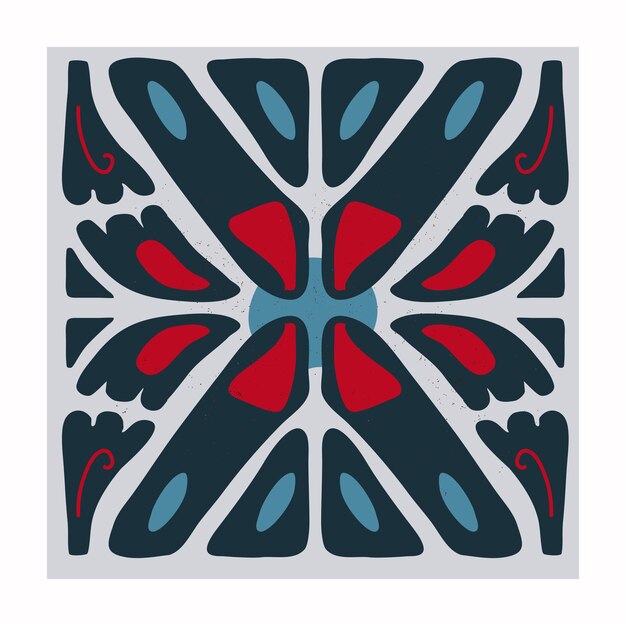 Vector abstract trendy creative tile pattern nordic patterns ethnic scandinavian folk style