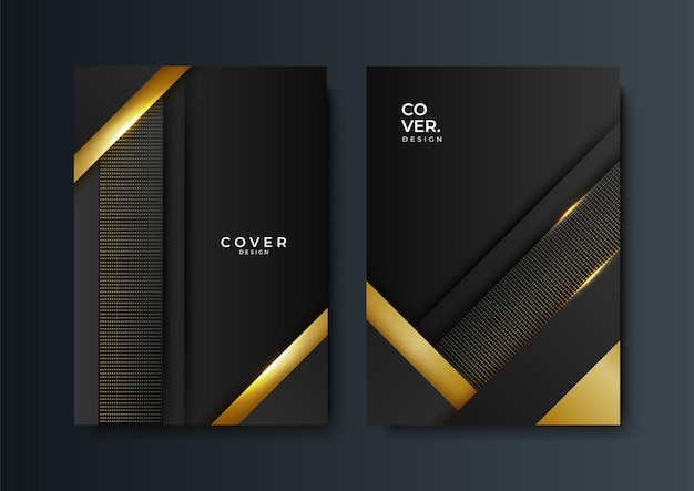 Abstract trendy gold gradient modern covers geometric pattern template design background Template for presentation magazine flyer annual report poster and business card