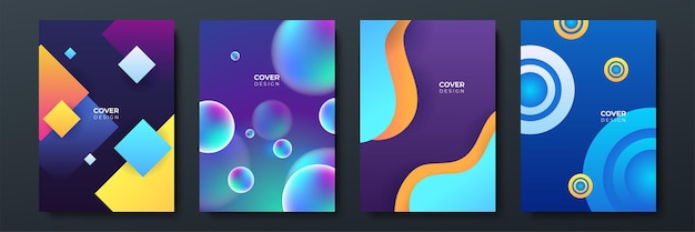 Abstract trendy gradient flowing geometric pattern background texture for poster cover design Minimal color gradient banner template Modern vector wave shape for brochure