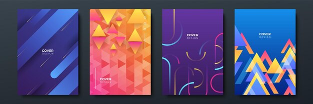 Abstract trendy gradient flowing geometric pattern background texture for poster cover design Minimal color gradient banner template Modern vector wave shape for brochure