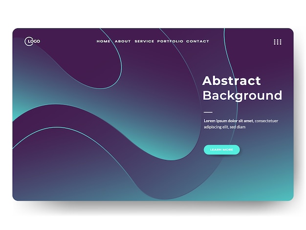 Abstract trendy landing pages, can be used for web development