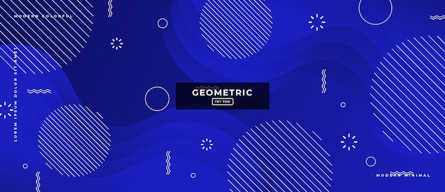 Abstract Trendy objects geometric gradient banner