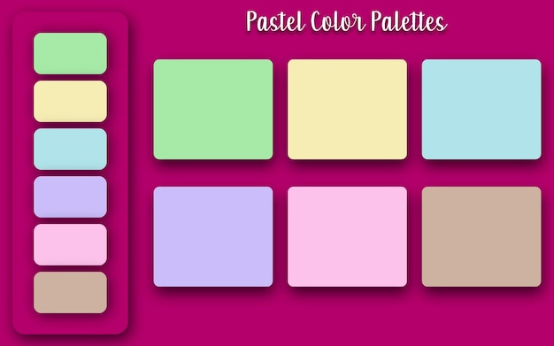 Abstract trendy pastel color palettes set, background for ui ux design