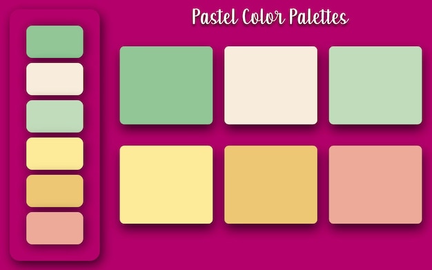 Abstract trendy pastel color palettes set, background for ui ux design