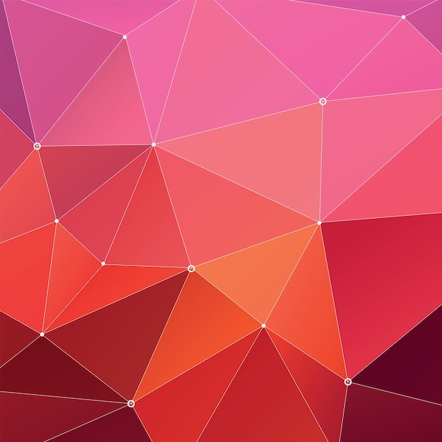 Abstract Triangle Geometrical Multicolored Background, Red