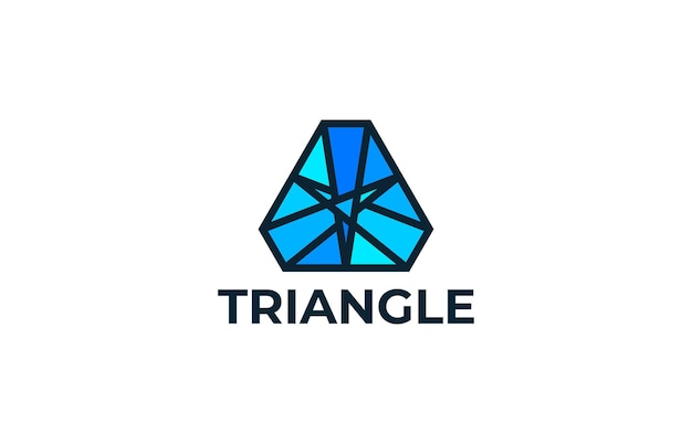 abstract triangle logo design templates