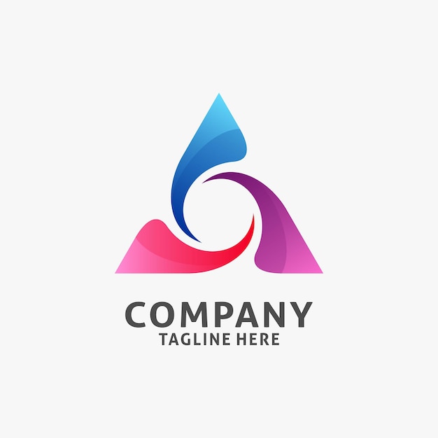 Abstract triangle logo design