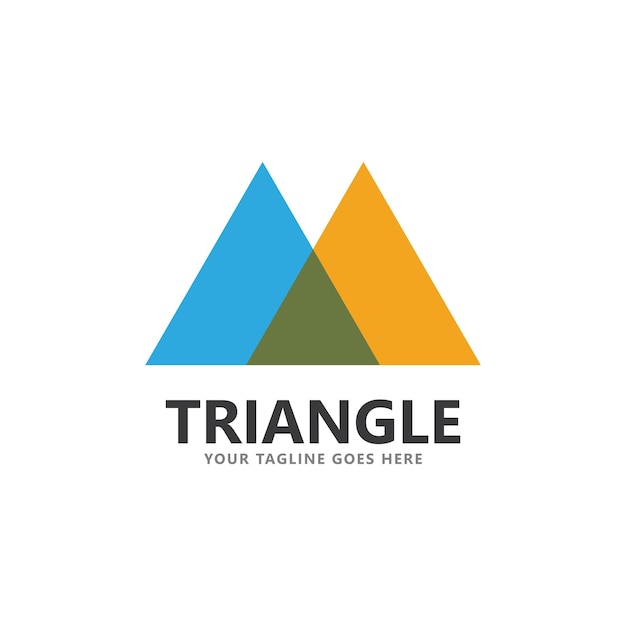 abstract triangle logo and symbol vector icon