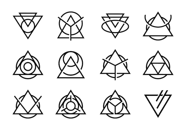 abstract triangle symbol design