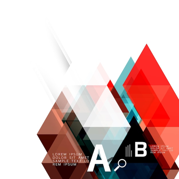 Abstract triangles and lines vector background