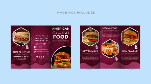 Vector abstract trifold brochure template