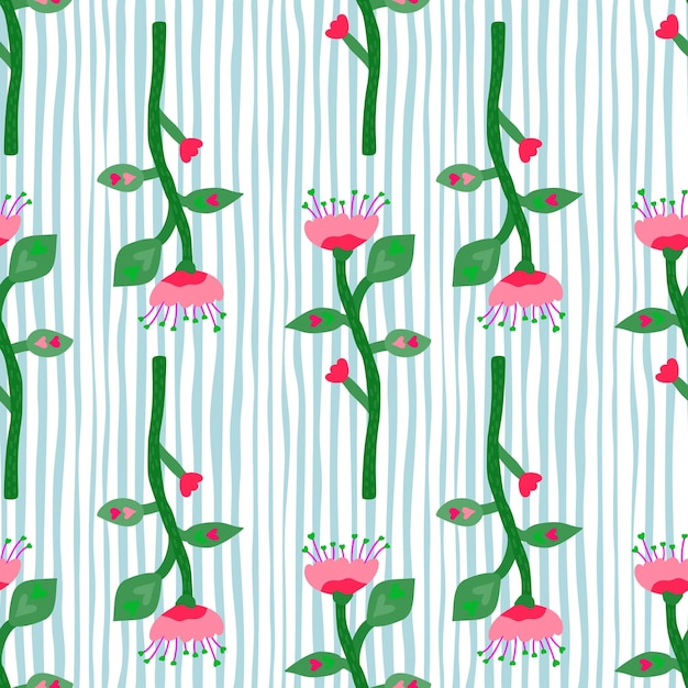 Abstract tropical flower seamless pattern Decoration botanical floral wallpaper