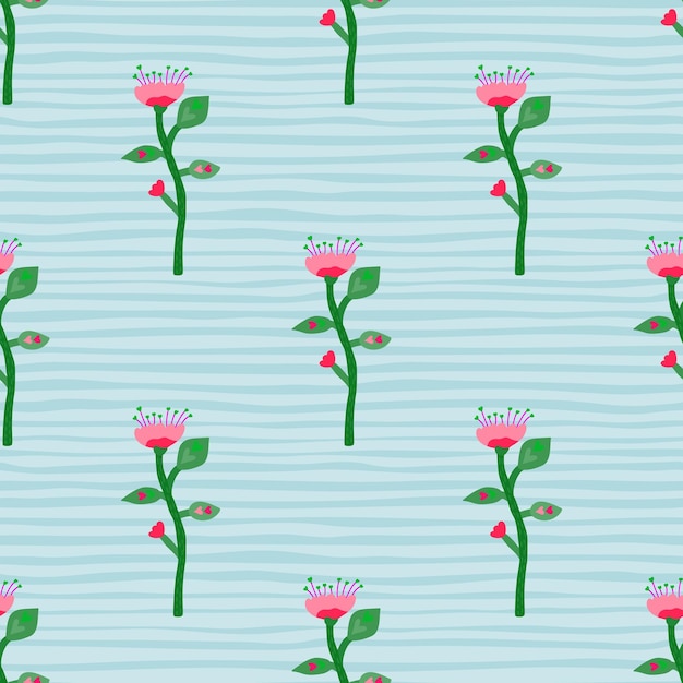 Abstract tropical flower seamless pattern Decoration botanical floral wallpaper