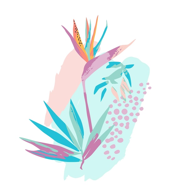 Abstract tropical illustration Isolated design for tshirt posters covers cards interior decor and other