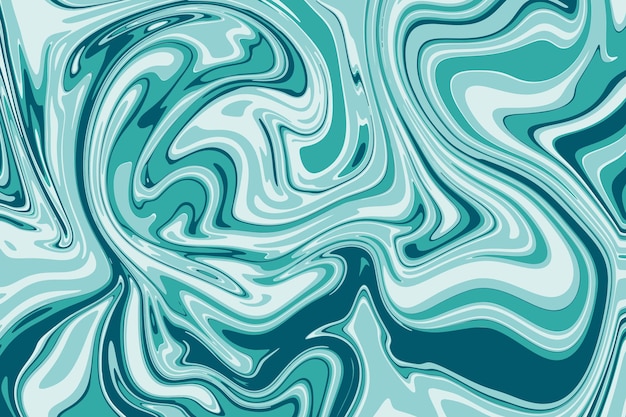 Abstract turquoise liquid marbled background