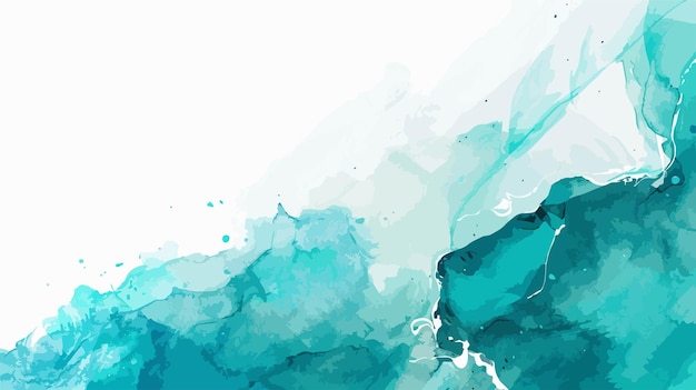 Vector abstract turquoise watercolor textured background