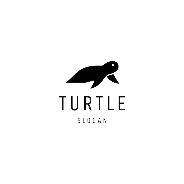 Abstract turtle logo icon design template