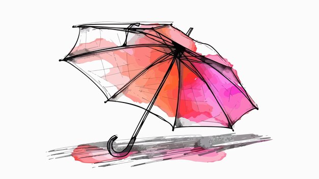 Abstract Umbrella Shape Vector Illustration