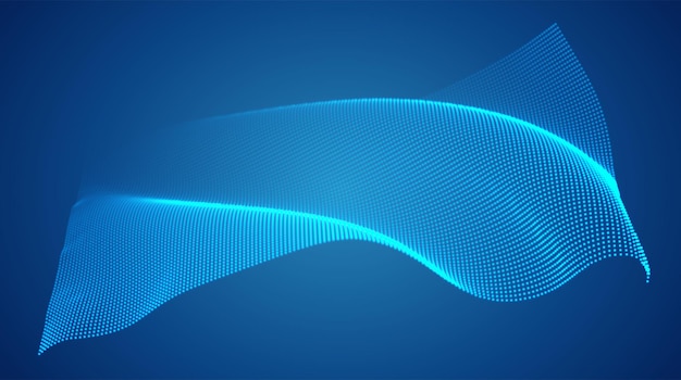 Abstract vector 3d background with bends and wave