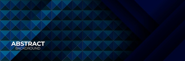 Abstract vector background in dark blue tones with geometric shapes and triangles Modern banner