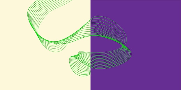 Abstract vector background Geometric Green Lines Creative waves