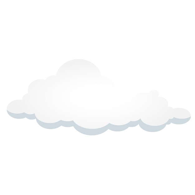 Abstract vector background of white cloud in blue sky