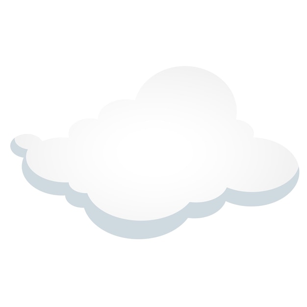 Abstract vector background of white cloud in blue sky