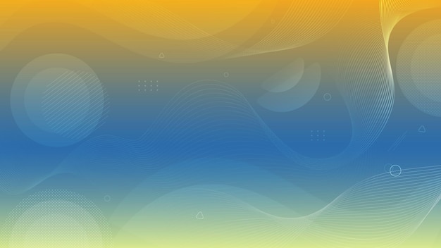 Abstract vector background with translucent geometric shapes and lines Orange and dark blue