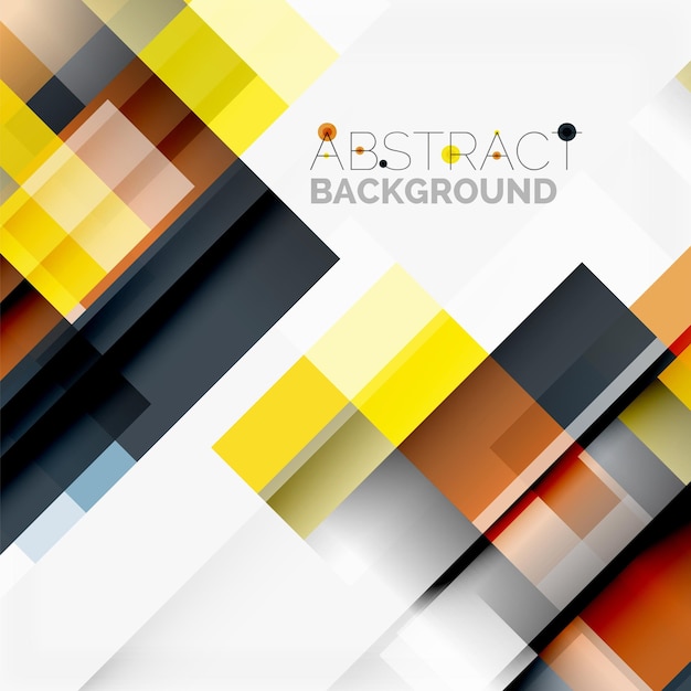 Abstract vector blocks template design background simple geometric shapes on white straight lines and rectangles