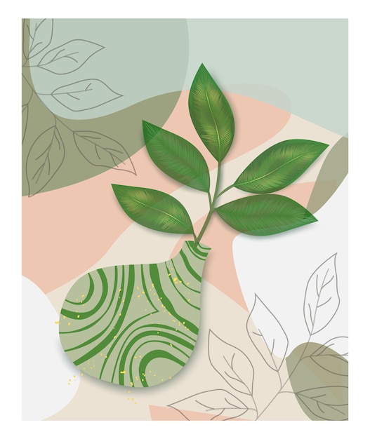 Vector abstract vector design. abstract plant artwork element for environmental wallpaper background.