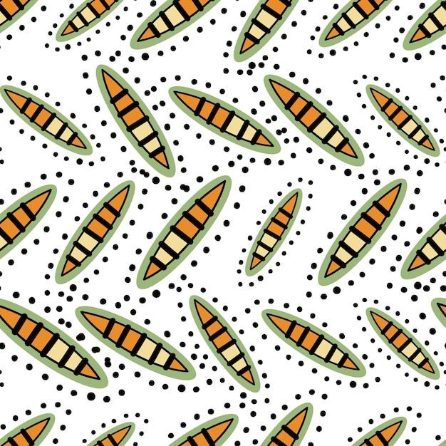 Abstract vector ethnic art Decorative shape ornamental seamless pattern