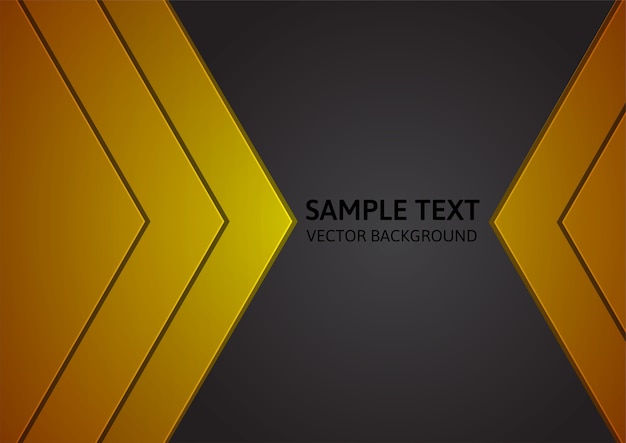 Abstract vector gold and black background with copy space