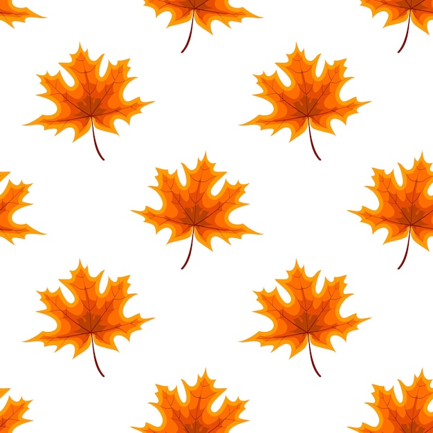 Abstract Vector Illustration Autumn Background with Falling Autumn Leaves. Seamless pattern. EPS10