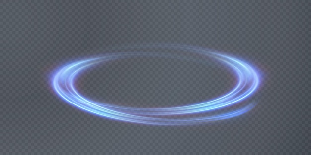 Abstract vector light neon lines swirling in a spiral