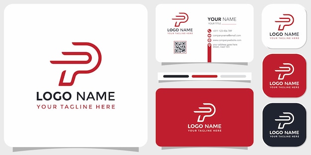 Abstract vector logo. Vector logotype with business card template.