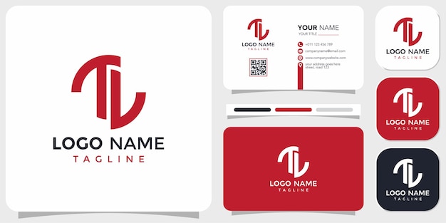 Abstract vector logo. Vector logotype with business card template.