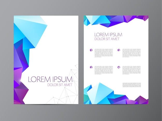 Abstract vector modern flyer brochure design templates