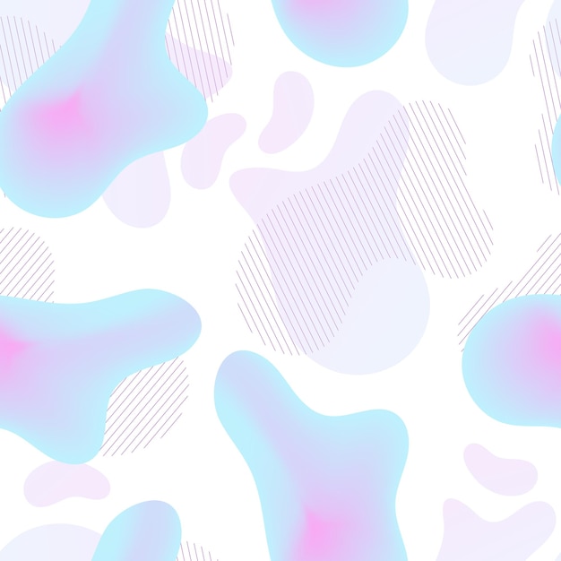 Abstract vector seamless pattern with gradient spots and blots