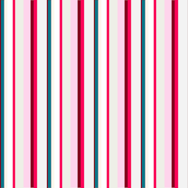 Abstract vector striped seamless pattern with colored stripes