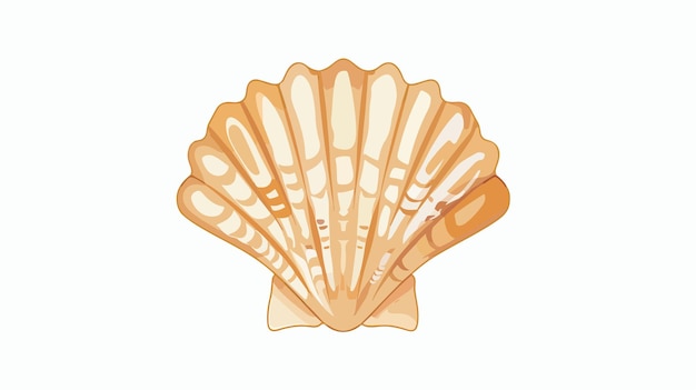 Abstract Vector Summer Shell Element Flat Icon Illustration