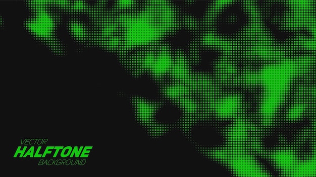 Abstract vector torn green halftone background. Scrathed dotted texture element.