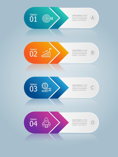 Abstract vertical timeline infographics element