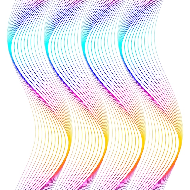 Abstract vertical wavy stripes on white background01