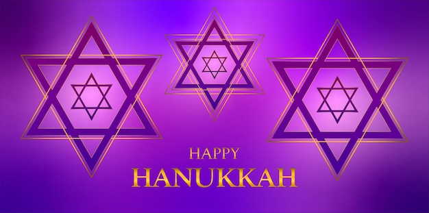 Abstract violet happy hanukkah vector background