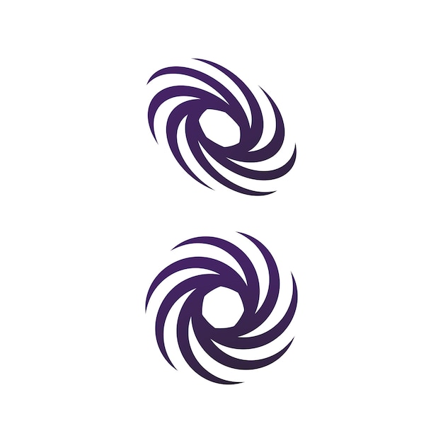 Abstract vortex spin logo icon design