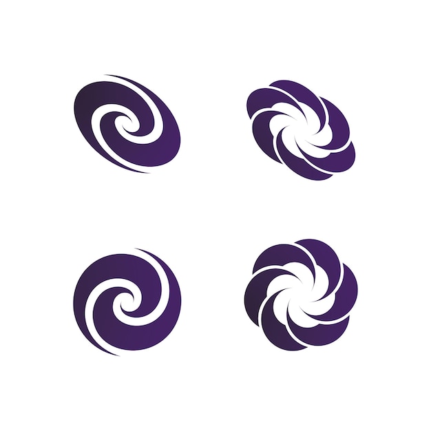 Abstract vortex spin logo icon design