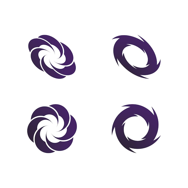 Abstract vortex spin logo icon design